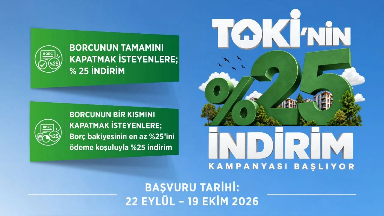حملة TOKİ بخصم 25%: بدأت عام 2026 — الطلب والشروط
