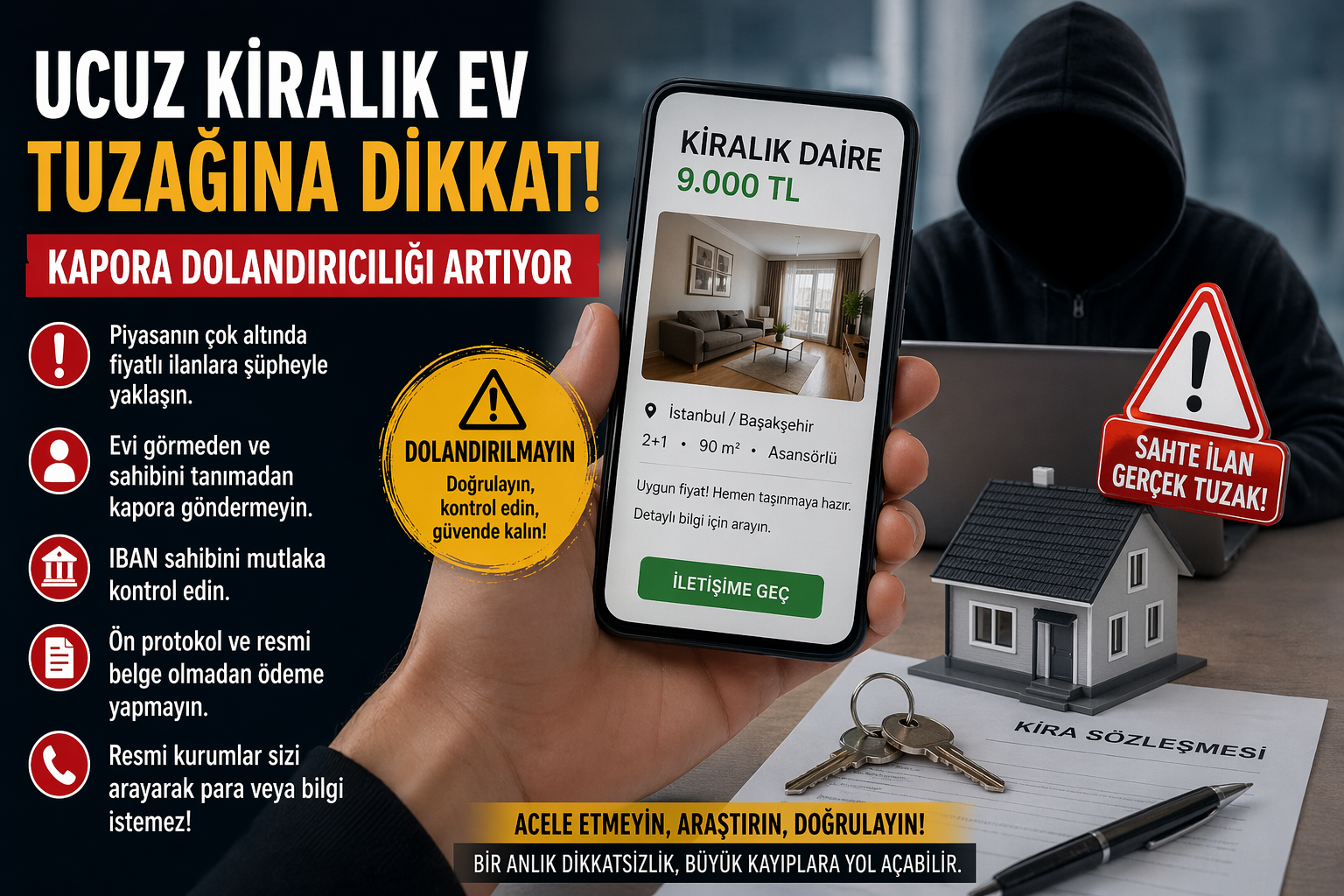 İnternette Ucuz Kiralık Ev Tuzağı: Kapora Dolandırıcılığına Dikkat!